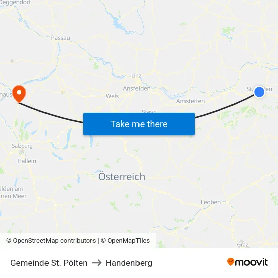 Gemeinde St. Pölten to Handenberg map