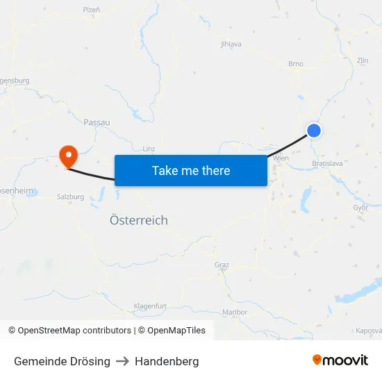 Gemeinde Drösing to Handenberg map