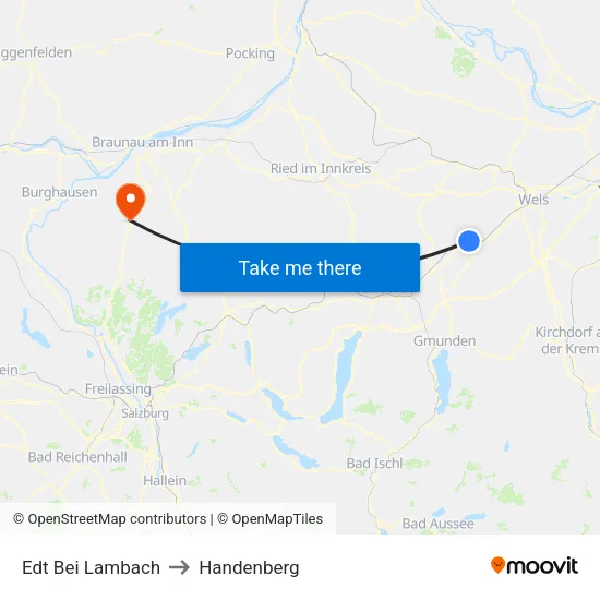 Edt Bei Lambach to Handenberg map