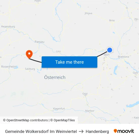 Gemeinde Wolkersdorf Im Weinviertel to Handenberg map