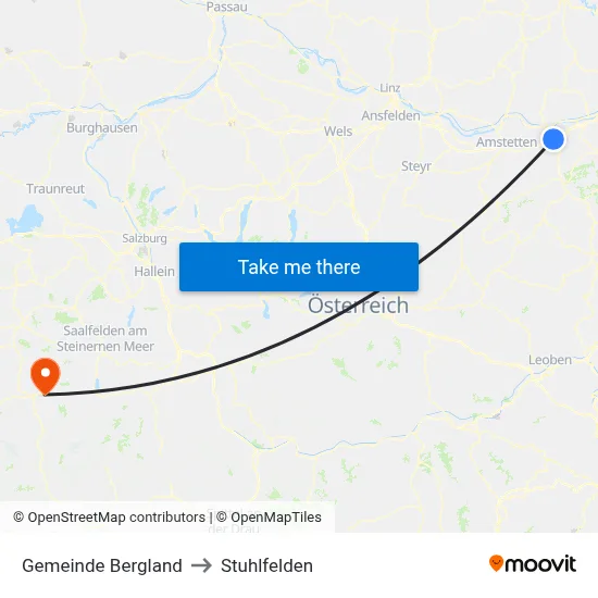 Gemeinde Bergland to Stuhlfelden map