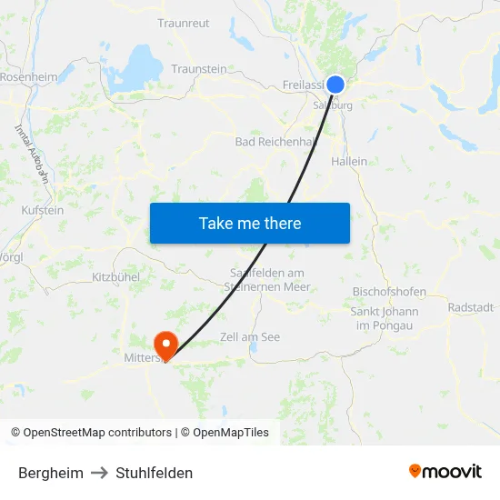 Bergheim to Stuhlfelden map