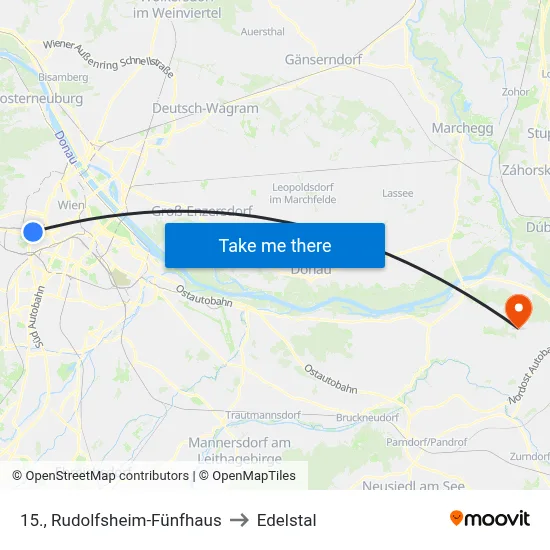 15., Rudolfsheim-Fünfhaus to Edelstal map