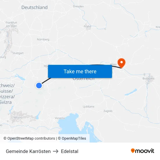 Gemeinde Karrösten to Edelstal map