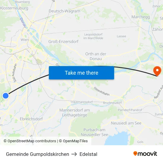 Gemeinde Gumpoldskirchen to Edelstal map