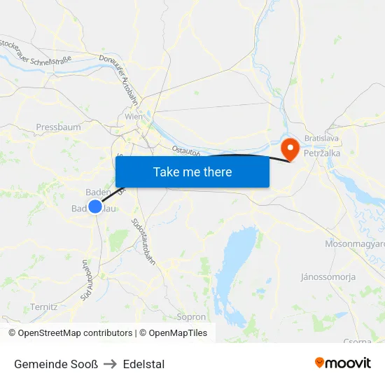Gemeinde Sooß to Edelstal map