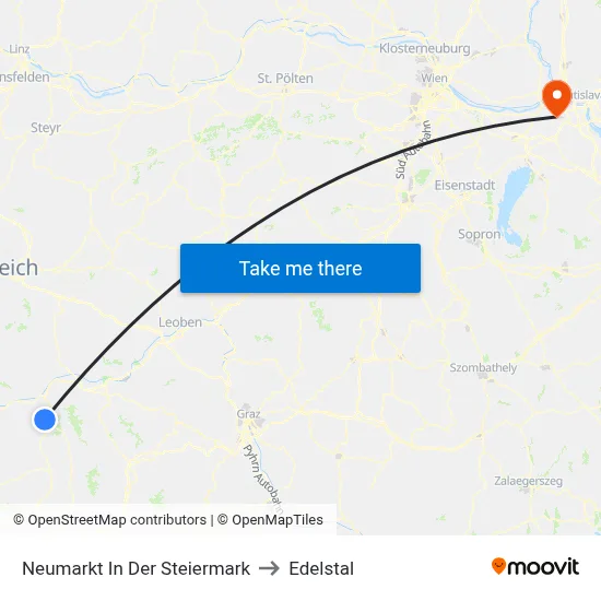 Neumarkt In Der Steiermark to Edelstal map