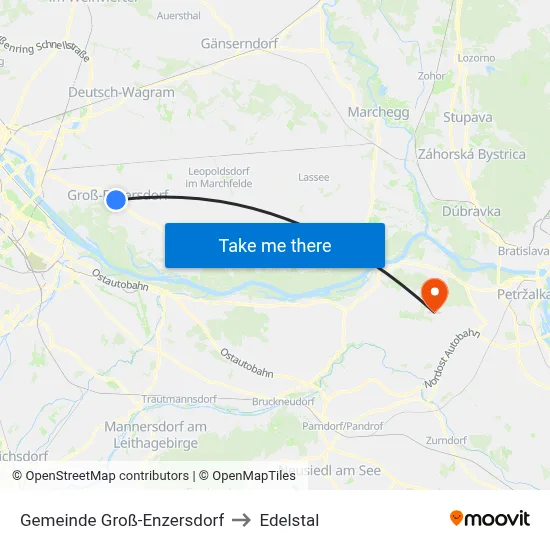 Gemeinde Groß-Enzersdorf to Edelstal map