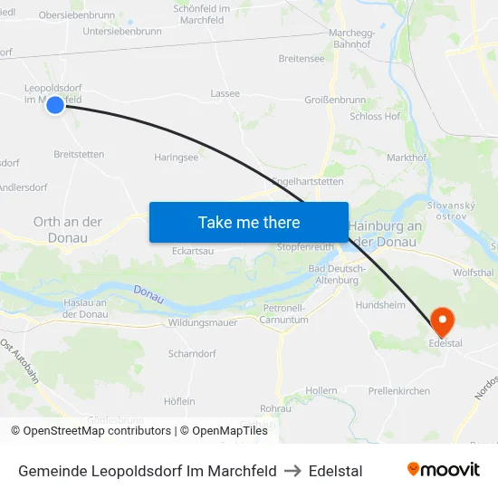 Gemeinde Leopoldsdorf Im Marchfeld to Edelstal map