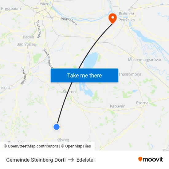 Gemeinde Steinberg-Dörfl to Edelstal map