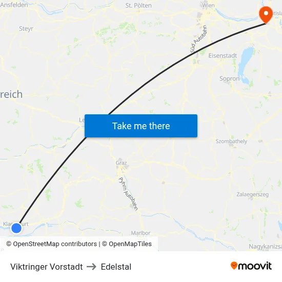 Viktringer Vorstadt to Edelstal map