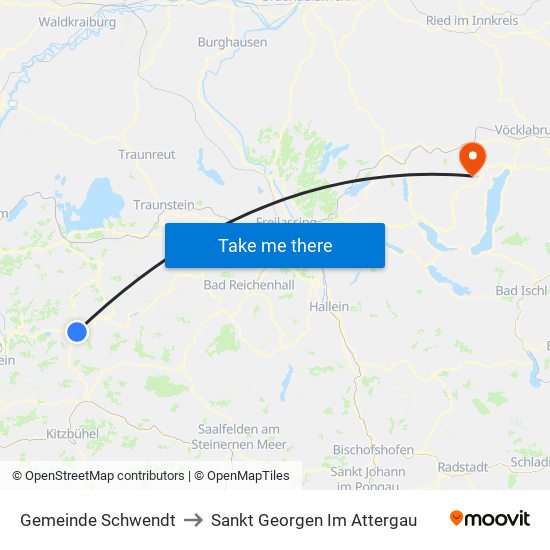 Gemeinde Schwendt to Sankt Georgen Im Attergau map