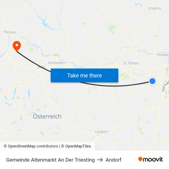 Gemeinde Altenmarkt An Der Triesting to Andorf map