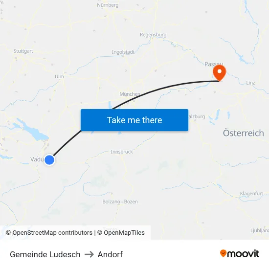 Gemeinde Ludesch to Andorf map