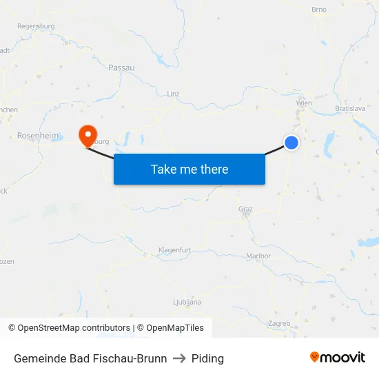 Gemeinde Bad Fischau-Brunn to Piding map