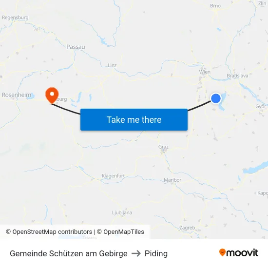 Gemeinde Schützen am Gebirge to Piding map