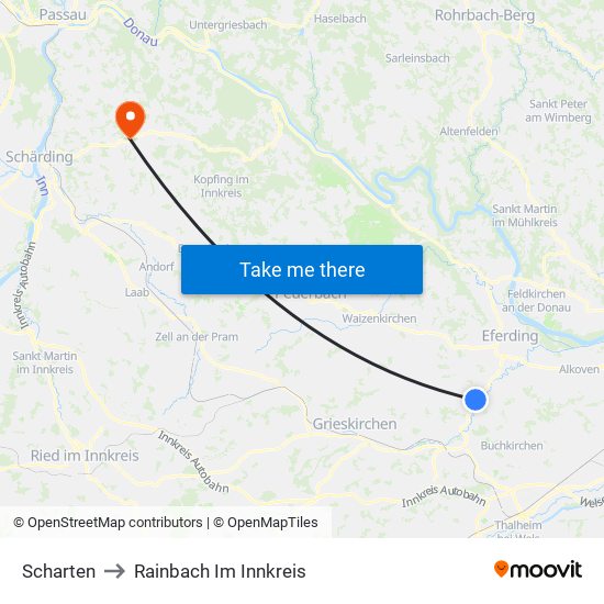 Scharten to Rainbach Im Innkreis map