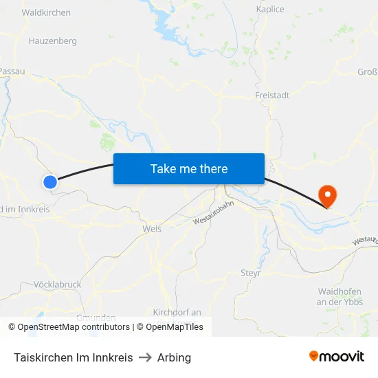 Taiskirchen Im Innkreis to Arbing map