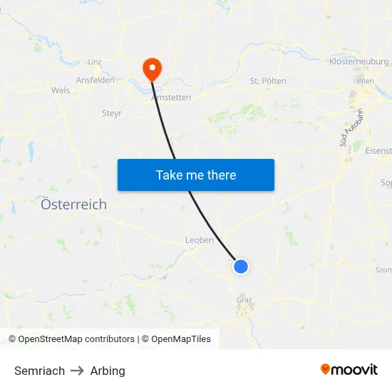 Semriach to Arbing map