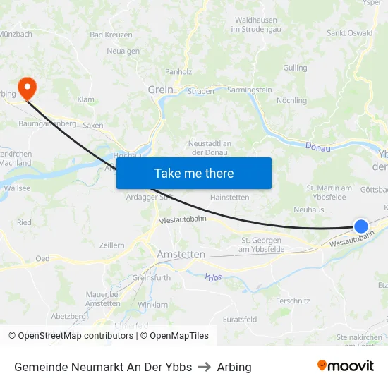 Gemeinde Neumarkt An Der Ybbs to Arbing map