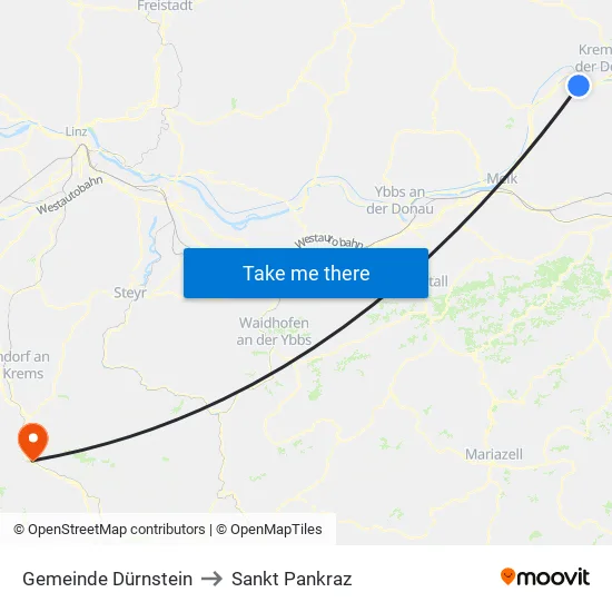Gemeinde Dürnstein to Sankt Pankraz map