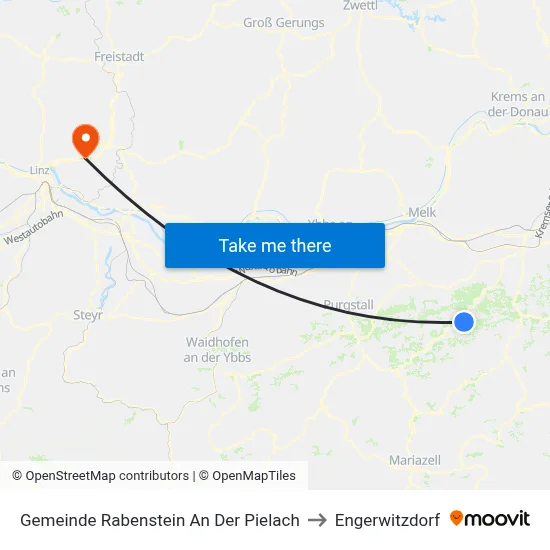 Gemeinde Rabenstein An Der Pielach to Engerwitzdorf map