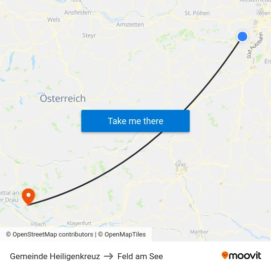 Gemeinde Heiligenkreuz to Feld am See map