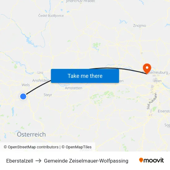 Eberstalzell to Gemeinde Zeiselmauer-Wolfpassing map