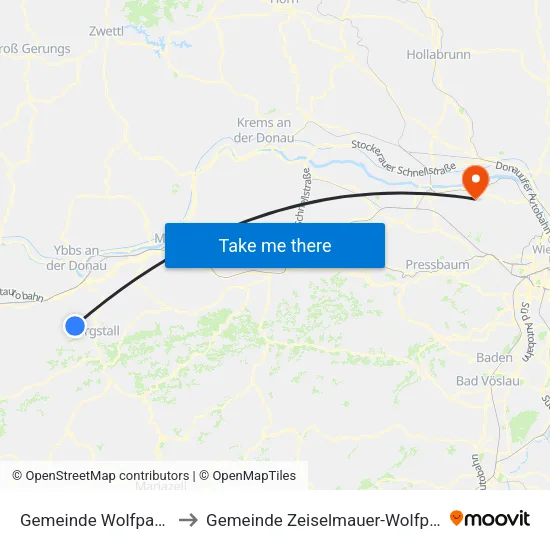Gemeinde Wolfpassing to Gemeinde Zeiselmauer-Wolfpassing map