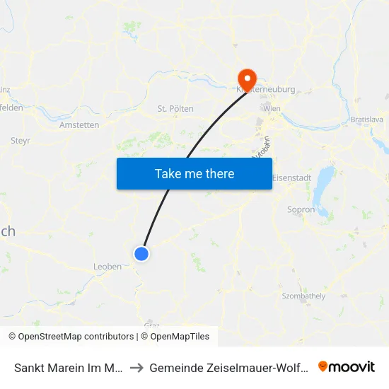 Sankt Marein Im Mürztal to Gemeinde Zeiselmauer-Wolfpassing map