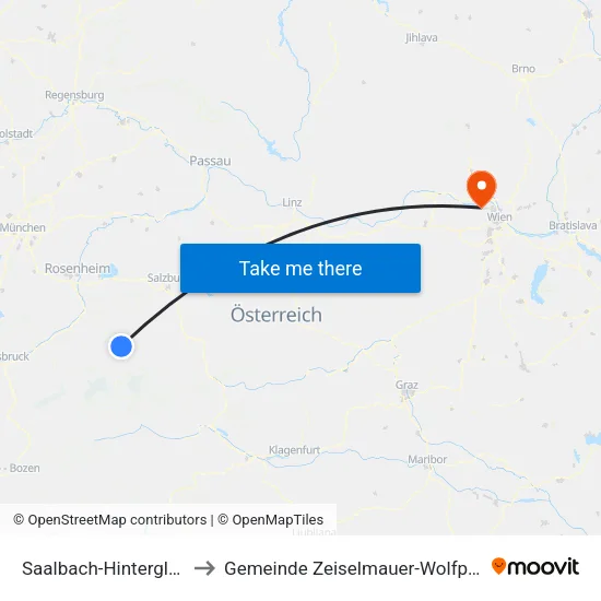 Saalbach-Hinterglemm to Gemeinde Zeiselmauer-Wolfpassing map