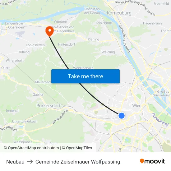 Neubau to Gemeinde Zeiselmauer-Wolfpassing map
