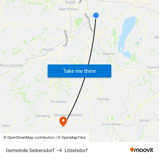 Gemeinde Seibersdorf to Litzelsdorf map