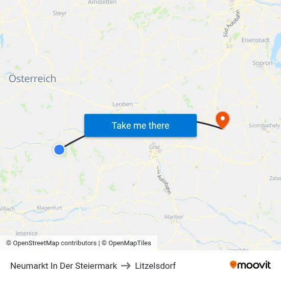 Neumarkt In Der Steiermark to Litzelsdorf map