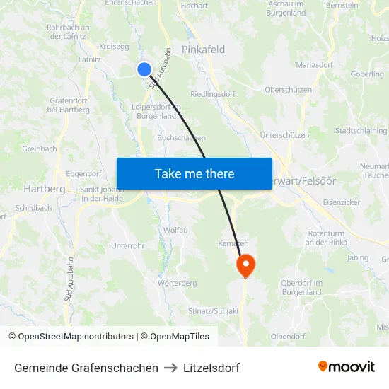 Gemeinde Grafenschachen to Litzelsdorf map