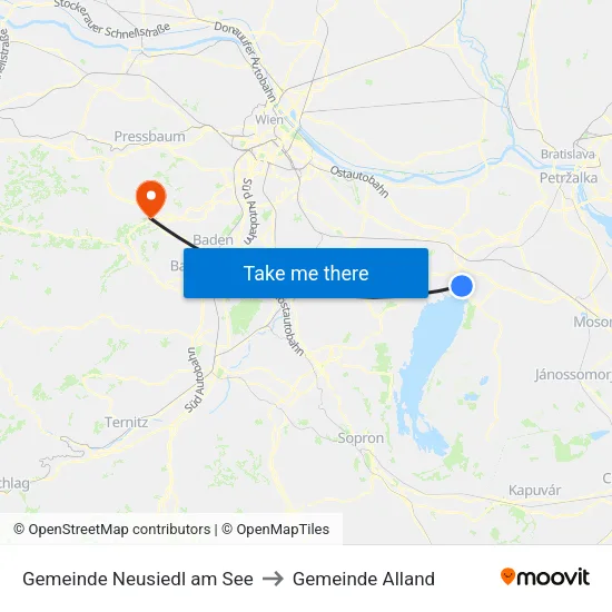 Gemeinde Neusiedl am See to Gemeinde Alland map
