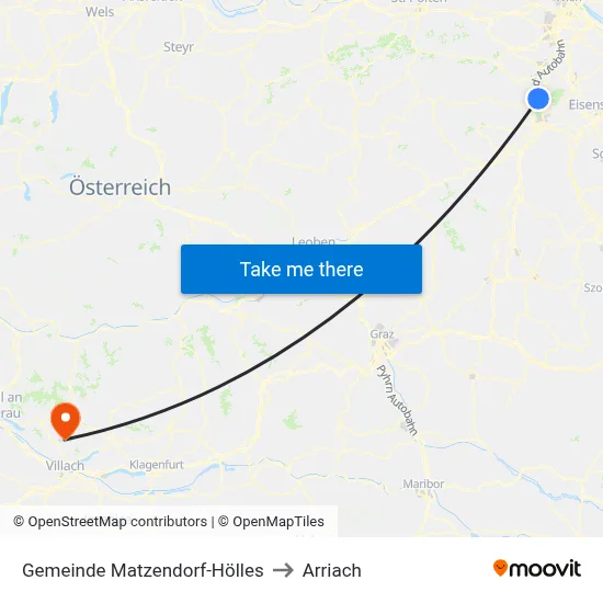 Gemeinde Matzendorf-Hölles to Arriach map