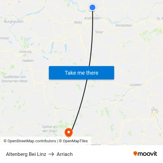 Altenberg Bei Linz to Arriach map