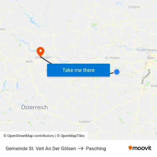 Gemeinde St. Veit An Der Gölsen to Pasching map