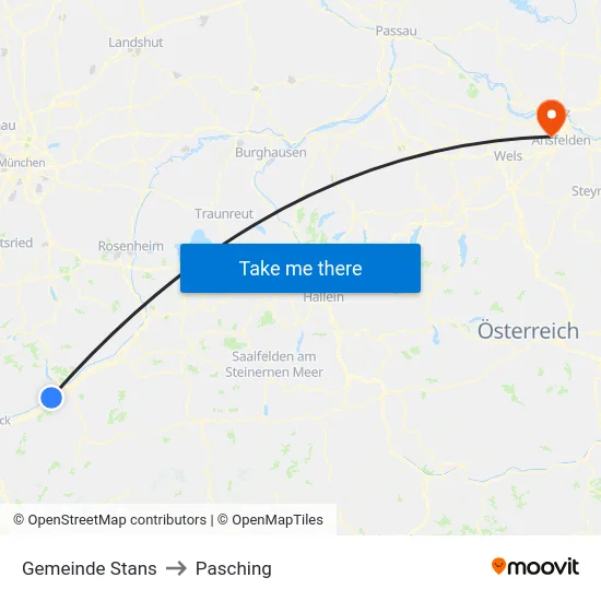 Gemeinde Stans to Pasching map
