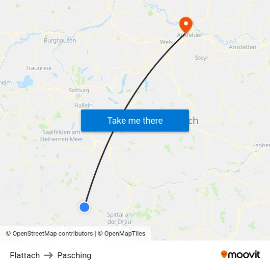 Flattach to Pasching map