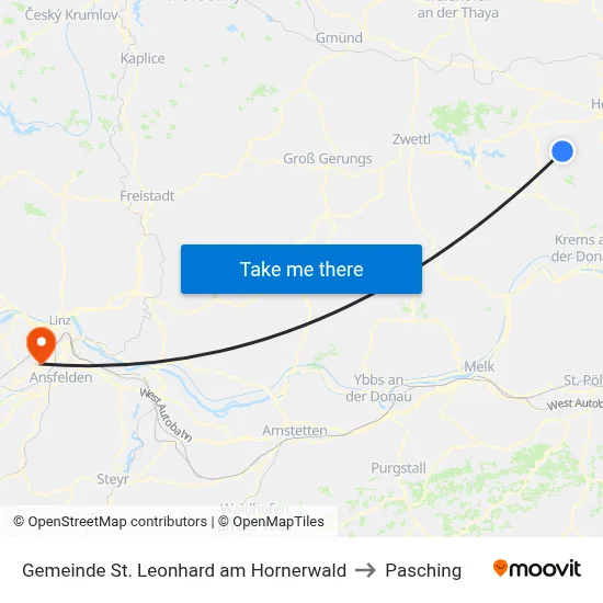 Gemeinde St. Leonhard am Hornerwald to Pasching map