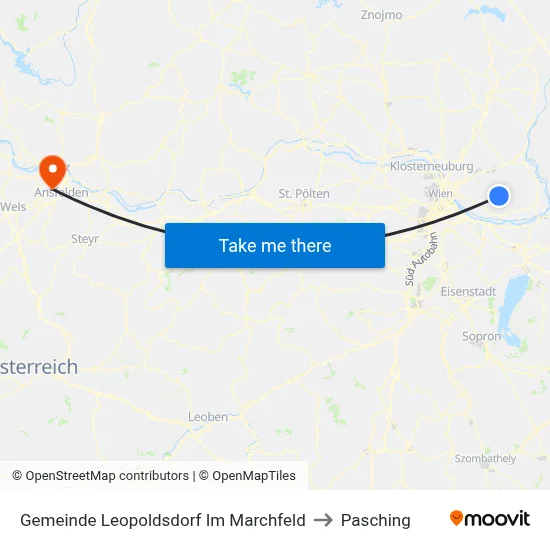Gemeinde Leopoldsdorf Im Marchfeld to Pasching map