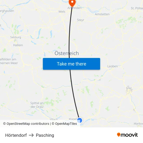 Hörtendorf to Pasching map
