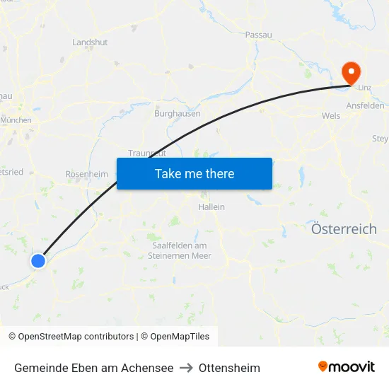 Gemeinde Eben am Achensee to Ottensheim map