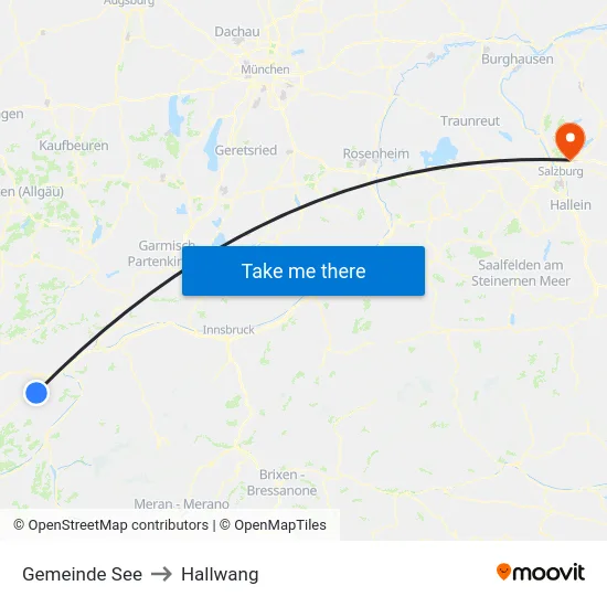 Gemeinde See to Hallwang map