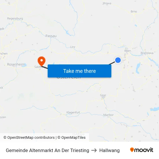 Gemeinde Altenmarkt An Der Triesting to Hallwang map
