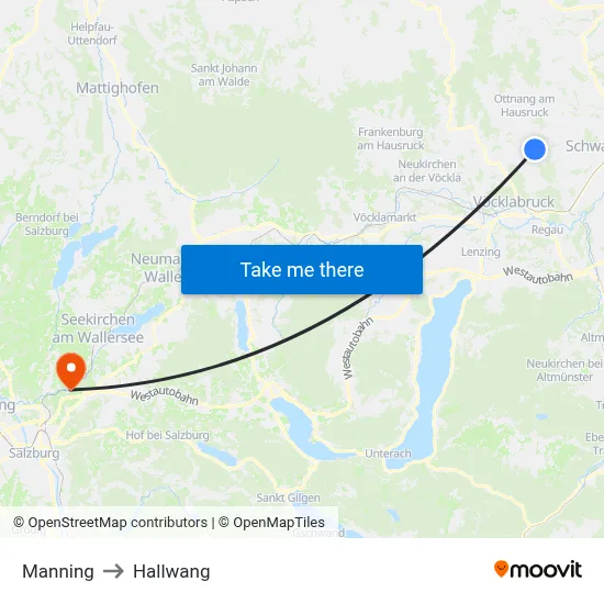 Manning to Hallwang map