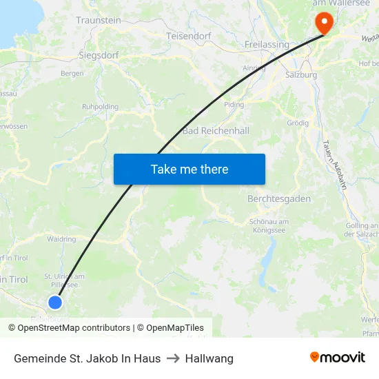 Gemeinde St. Jakob In Haus to Hallwang map