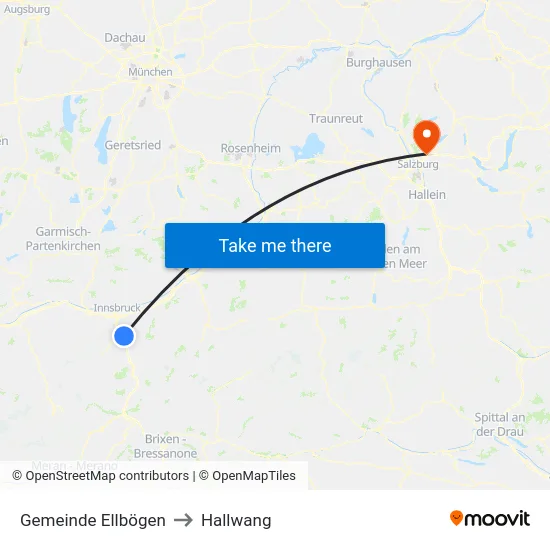 Gemeinde Ellbögen to Hallwang map